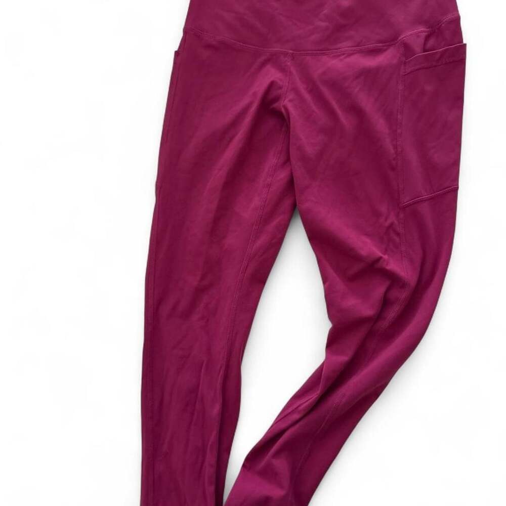 Zella Pocket Leggings Size M Magenta Nylon Spandex Activewear